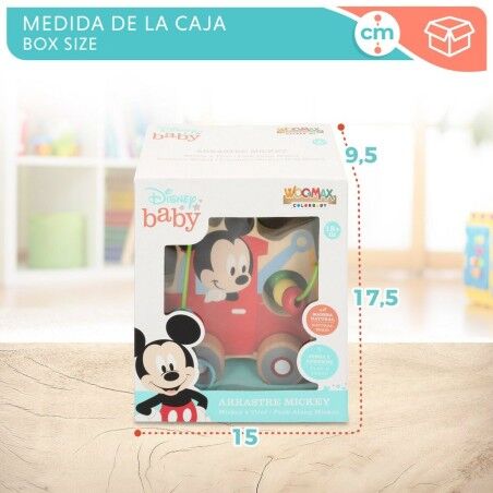 Giocattolo da trascinamento Disney Legno (6 Unità)