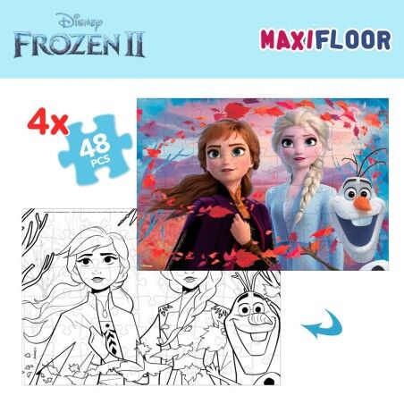 Puzzle per Bambini Frozen Double-face 4 in 1 48 Pezzi 35 x 1,5 x 25 cm (6 Unità)