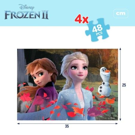 Puzzle per Bambini Frozen Double-face 4 in 1 48 Pezzi 35 x 1,5 x 25 cm (6 Unità)
