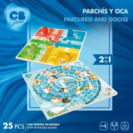 Tabellone per Parcheesi e Gioco dell'Oca Colorbaby 25 x 1 x 25 cm (25 Pezzi) (6 Unità)