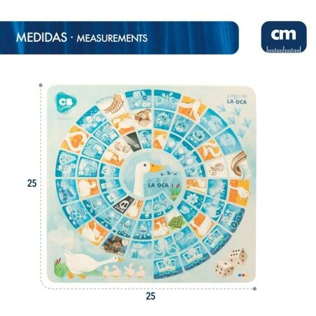 Tabellone per Parcheesi e Gioco dell'Oca Colorbaby 25 x 1 x 25 cm (25 Pezzi) (6 Unità)