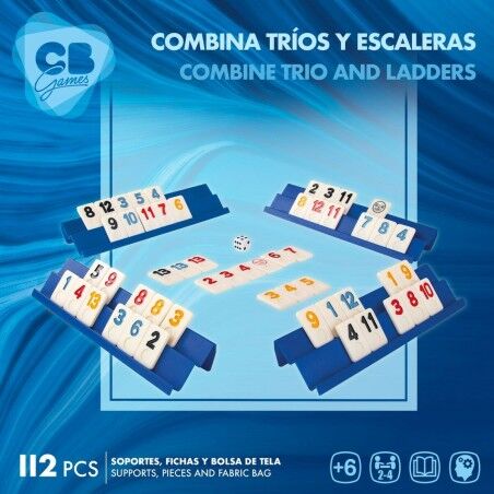 Gioco da Tavolo Colorbaby Rummi 24,5 x 3 x 6 cm (6 Unità) (112 Pezzi)