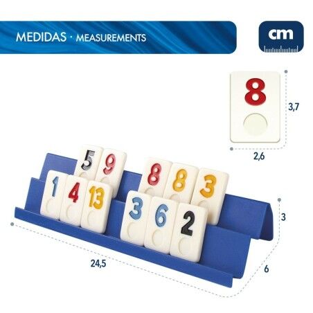 Gioco da Tavolo Colorbaby Rummi 24,5 x 3 x 6 cm (6 Unità) (112 Pezzi)