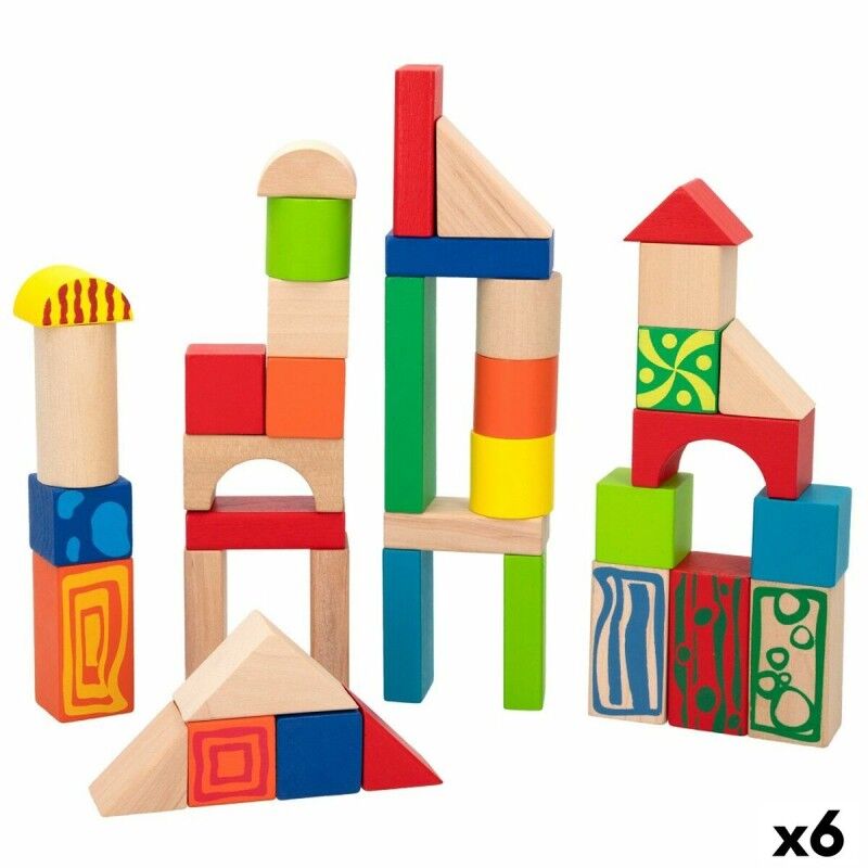 Set di Costruzioni Woomax 50 Pezzi (6 Unità) Set di Costruzioni Woomax 50 Pezzi (6 Unità)