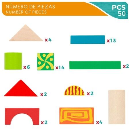 Set di Costruzioni Woomax 50 Pezzi (6 Unità)