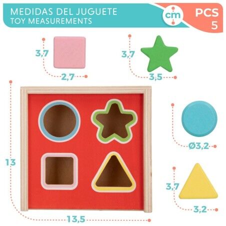 Puzzle di Legno per Bambini Disney 5 Pezzi 13,5 x 7,5 x 13 cm (6 Unità)