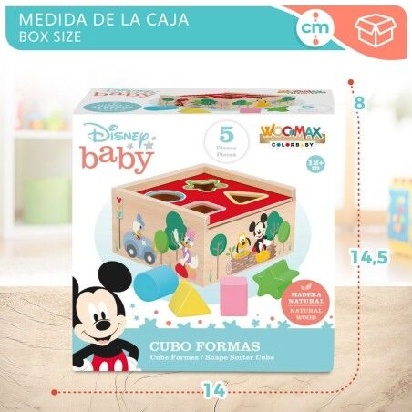 Puzzle di Legno per Bambini Disney 5 Pezzi 13,5 x 7,5 x 13 cm (6 Unità)