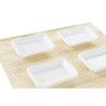 Set per Sushi DKD Home Decor Metallo Bambù Bianco Naturale Orientale 30 x 40 cm 28 x 22 x 2,5 cm (9 Pezzi)