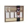 Set per Sushi DKD Home Decor Metallo Bambù Bianco Naturale Orientale 30 x 40 cm 28 x 22 x 2,5 cm (9 Pezzi)