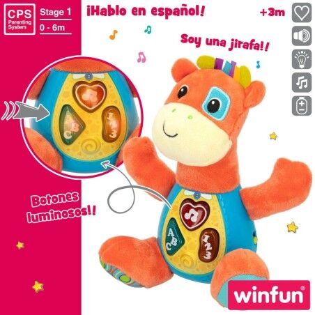 Peluche con Suono Winfun Giraffa 18 x 19 x 8,5 cm (6 Unità)