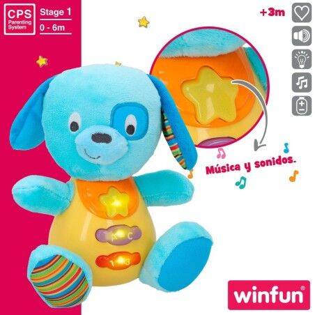 Peluche con Suono Winfun Cane 15,5 x 16,5 x 11,5 cm (6 Unità)