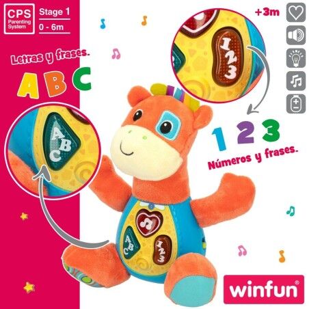 Peluche con Suono Winfun Giraffa 18 x 19 x 8,5 cm (6 Unità)