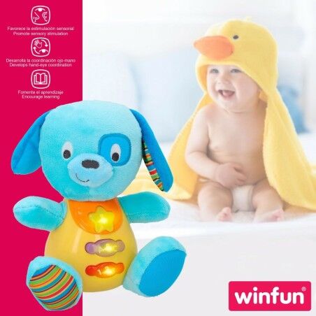 Peluche con Suono Winfun Cane 15,5 x 16,5 x 11,5 cm (6 Unità)