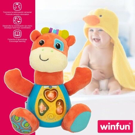 Peluche con Suono Winfun Giraffa 18 x 19 x 8,5 cm (6 Unità)