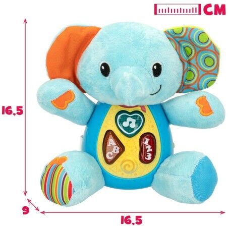 Peluche con Suono Winfun Elefante 17 x 17,5 x 10 cm (6 Unità)