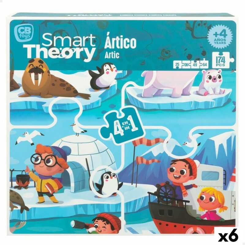 Puzzle per Bambini Colorbaby Artic 4 in 1 174 Pezzi 136 x 34 cm (6 Unità) Puzzle per Bambini Colorbaby Artic 4 in 1 174 Pezzi 136 x 34 cm (6 Unità)