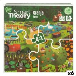 Puzzle per Bambini Colorbaby 4 in 1 174 Pezzi Fattoria 68 x 68 cm (6 Unità)