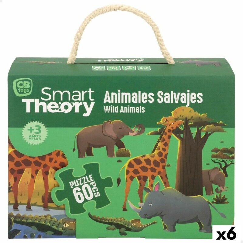 Puzzle per Bambini Colorbaby Wild Animals 60 Pezzi 60 x 44 cm (6 Unità) Puzzle per Bambini Colorbaby Wild Animals 60 Pezzi 60 x 44 cm (6 Unità)