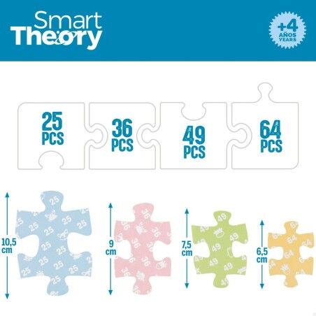 Puzzle per Bambini Colorbaby Artic 4 in 1 174 Pezzi 136 x 34 cm (6 Unità)