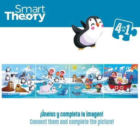 Puzzle per Bambini Colorbaby Artic 4 in 1 174 Pezzi 136 x 34 cm (6 Unità)