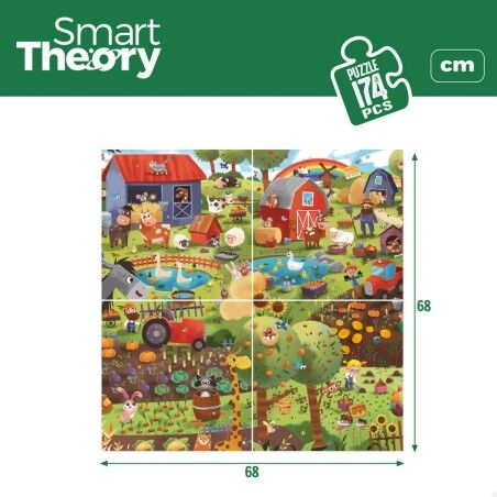 Puzzle per Bambini Colorbaby 4 in 1 174 Pezzi Fattoria 68 x 68 cm (6 Unità)