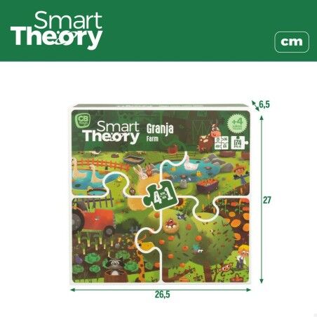 Puzzle per Bambini Colorbaby 4 in 1 174 Pezzi Fattoria 68 x 68 cm (6 Unità)
