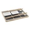 Set per Sushi DKD Home Decor Bambù Lavagna Nero Naturale Orientale 25 x 19 x 3 cm