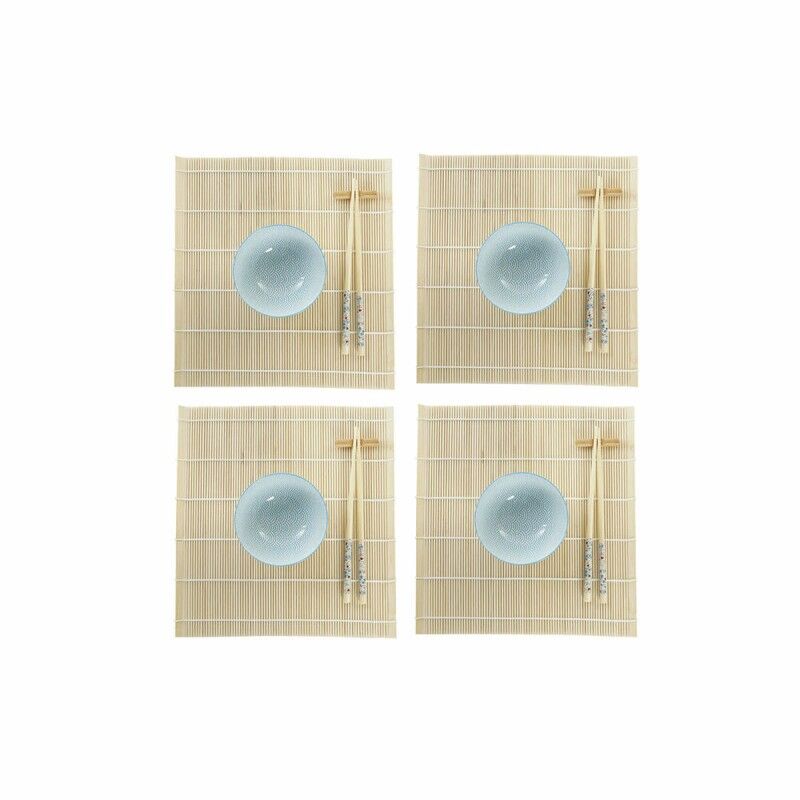 Set per Sushi DKD Home Decor 14,5 x 14,5 x 31 cm Azzurro Bianco Gres Orientale (16 Pezzi) Set per Sushi DKD Home Decor 14,5 x 14,5 x 31 cm Azzurro Bianco Gres Orientale (16 Pezzi)