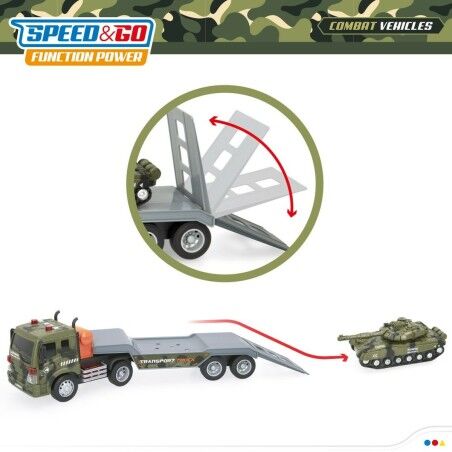 Camion Porta-veicoli Speed & Go 47,5 x 11,5 x 10 cm (2 Unità)