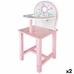 Seggiolone Woomax 25 x 55 x 20 cm Bambole Bianco Rosa 2 Unità