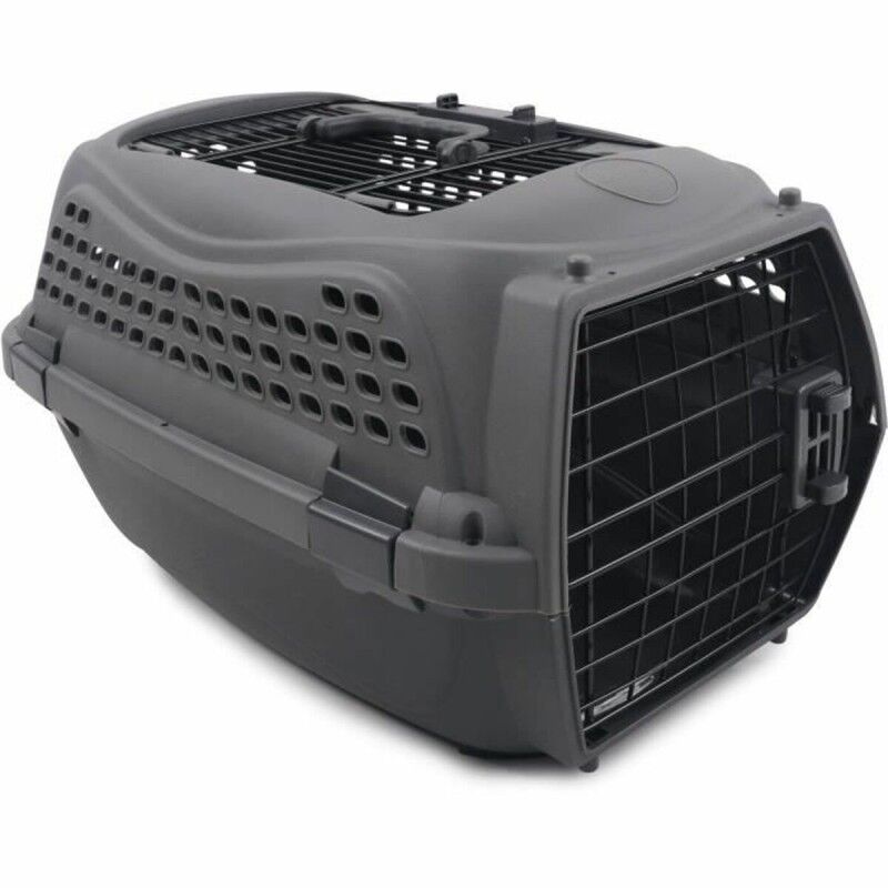 Trasportino MPETS ECO GIRO S Grigio Grigio scuro Plastica Gatto Trasportino MPETS ECO GIRO S Grigio Grigio scuro Plastica Gatto