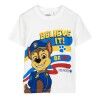 Maglia a Maniche Corte per Bambini The Paw Patrol Bianco