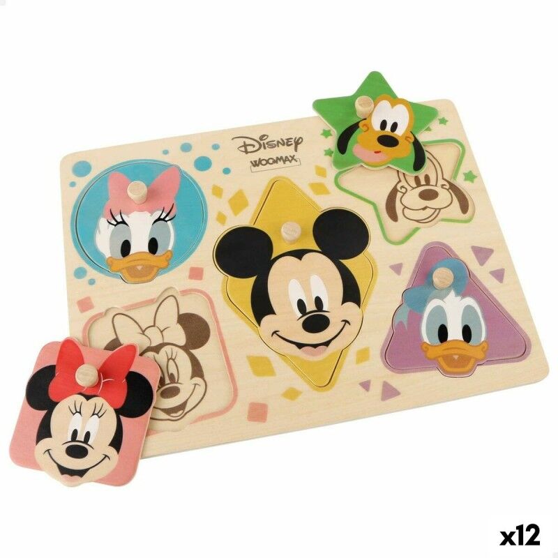 Puzzle di Legno per Bambini Disney + 2 Anni 5 Pezzi (12 Unità) Puzzle di Legno per Bambini Disney + 2 Anni 5 Pezzi (12 Unità)