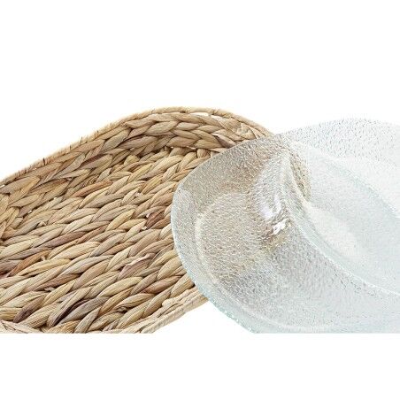 Vassoio per aperitivi DKD Home Decor 38 x 25 x 4 cm Cristallo Naturale Trasparente