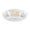 Vassoio per aperitivi DKD Home Decor Multicolore Naturale Bambù Gres Tropicale 23,5 x 23,5 x 7 cm