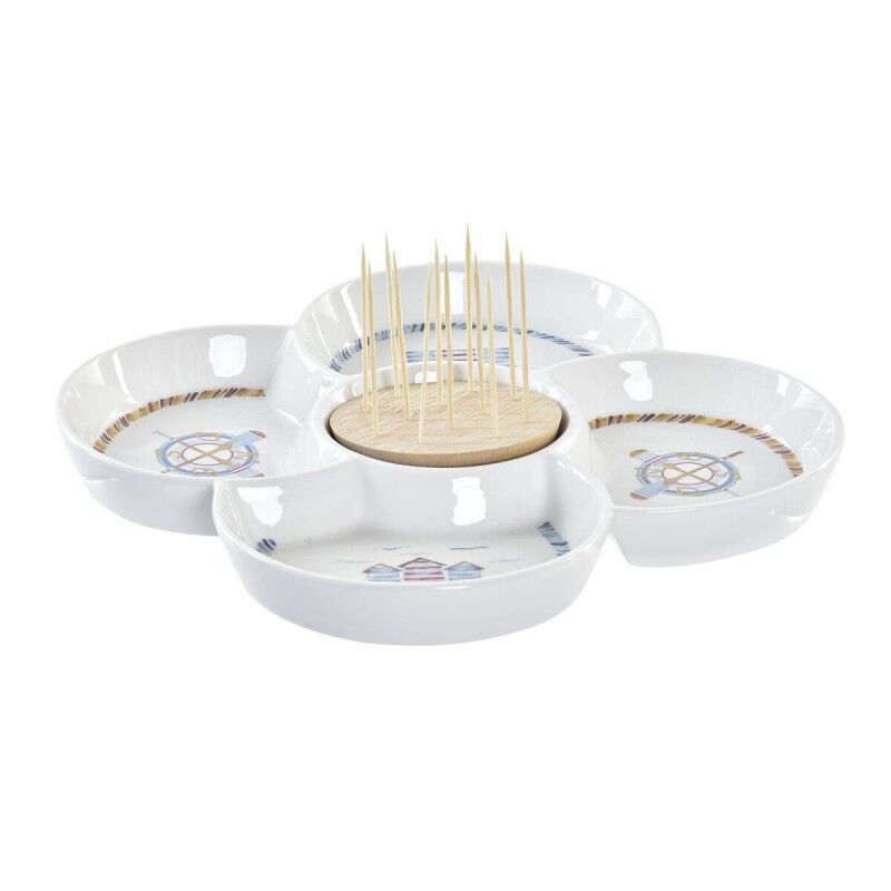 Vassoio per aperitivi DKD Home Decor Azzurro Naturale Bambù Gres Mediterraneo 25 x 25 x 10 cm Vassoio per aperitivi DKD Home Decor Azzurro Naturale Bambù Gres Mediterraneo 25 x 25 x 10 cm