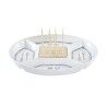 Vassoio per aperitivi DKD Home Decor Azzurro Naturale Bambù Gres Mediterraneo 23,5 x 23,5 x 7 cm