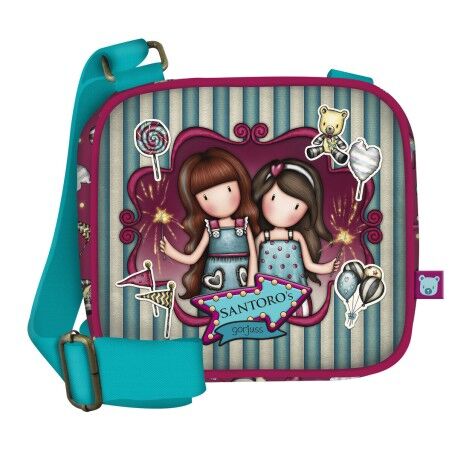 Borsa a Tracolla Gorjuss Fireworks Rosso Granato (16.5 x 15 x 6.5 cm)