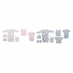 Set di Indumenti DKD Home Decor Azzurro Rosa 0-6 Mesi Stelle (7 Pezzi) (2 Unità)