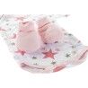 Set di Indumenti DKD Home Decor Azzurro Rosa 0-6 Mesi Cotone Stelle (2 Unità)