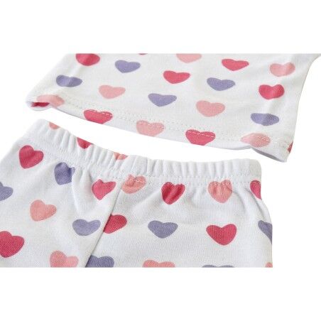 Set di Indumenti DKD Home Decor Bianco Rosa (2 Unità) Cotone 0-6 Mesi