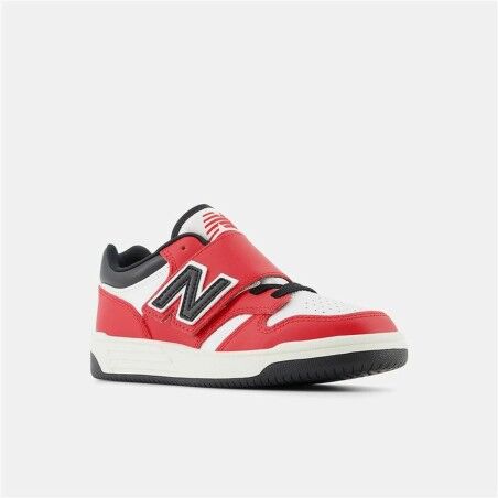 Scarpe Sportive per Bambini New Balance 480 HOOK LOOP Bianco Rosso Pomodoro