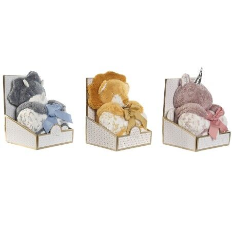 Set Regalo per Neonati Home ESPRIT Giallo Azzurro Rosa Poliestere (3 Unità)