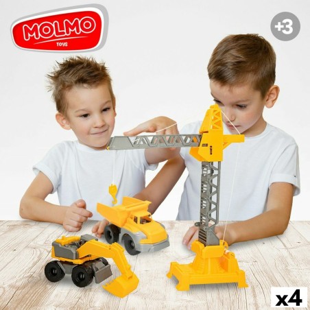 Veicoli di Costruzione Colorbaby 31 x 41 x 9,5 cm (4 Unità) 3 Pezzi