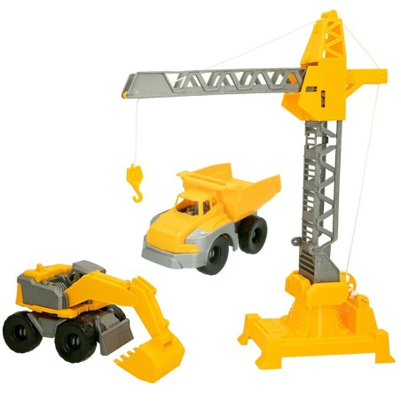 Veicoli di Costruzione Colorbaby 31 x 41 x 9,5 cm (4 Unità) 3 Pezzi