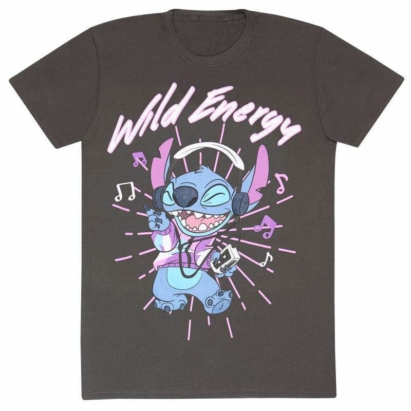 Maglia a Maniche Corte Stitch Wild Energy Grafite Unisex Maglia a Maniche Corte Stitch Wild Energy Grafite Unisex
