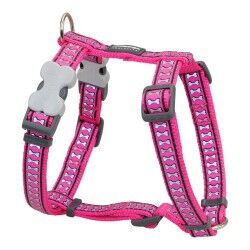 Imbracatura per Cani Red Dingo Rosa Osso Riflettente 30-48 cm Fucsia
