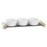 Vassoio per aperitivi DKD Home Decor Bianco Nero Gres Lavagna 33 x 10 x 5,8 cm