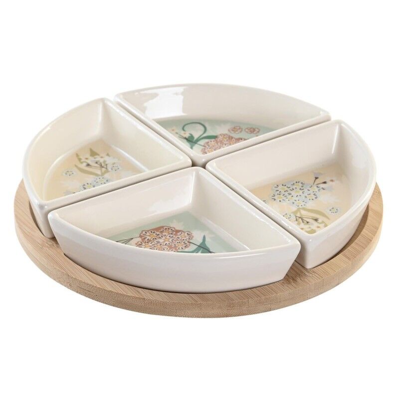 Vassoio per aperitivi DKD Home Decor 21,5 x 21,5 x 1 cm Beige Bianco Gres Tradizionale Vassoio per aperitivi DKD Home Decor 21,5 x 21,5 x 1 cm Beige Bianco Gres Tradizionale