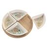 Vassoio per aperitivi DKD Home Decor 21,5 x 21,5 x 1 cm Beige Bianco Gres Tradizionale